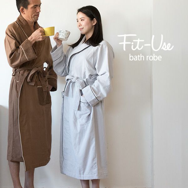 【新品未開封】Towel Shop Broome バスローブ2枚セット 花柄アイボリーM ブラウンL 000000000367-02.jpg?size=l&w=